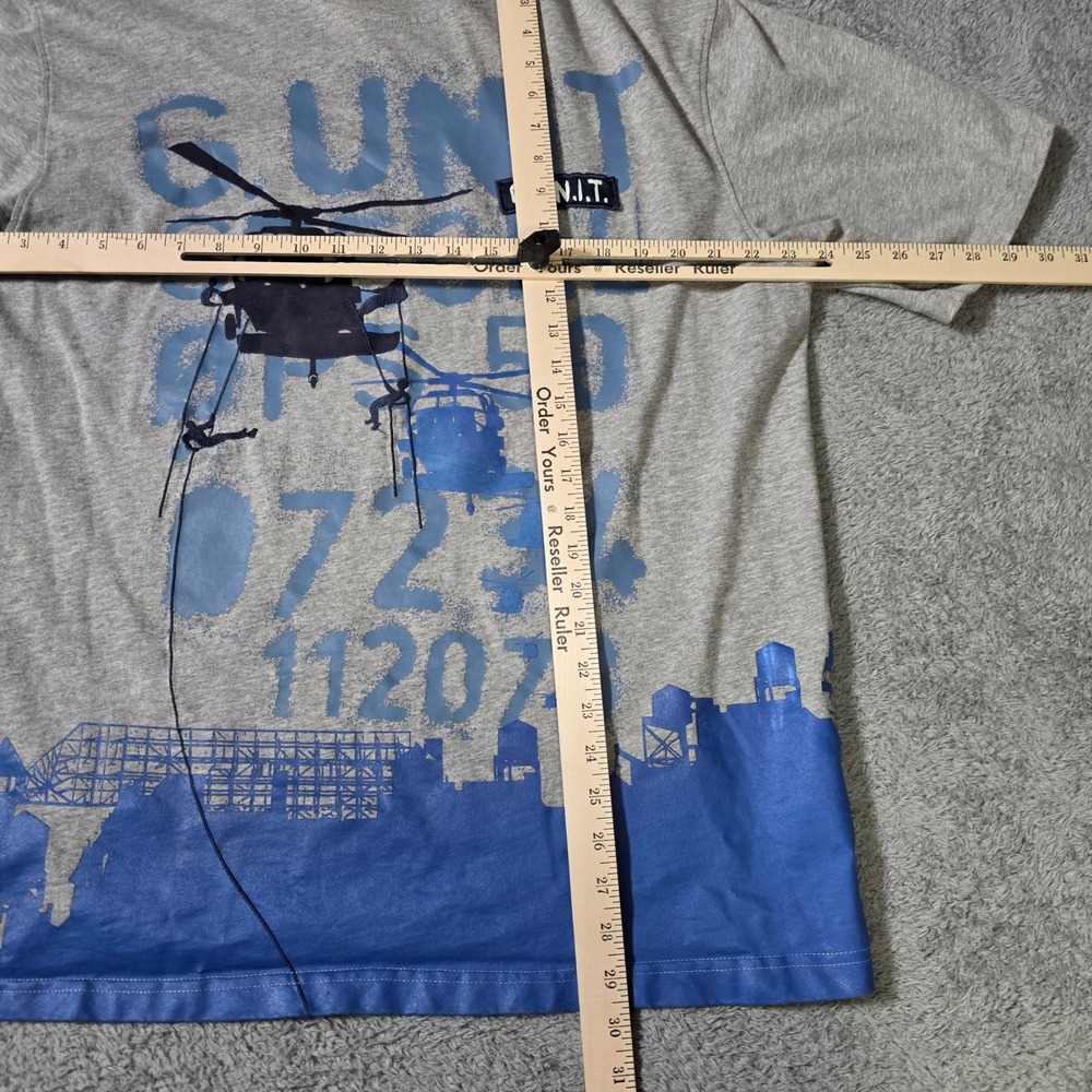 G-Unit Mens L T-Shirt Gray Special Ops Helicopter Graphic Streetwear VTG Y2K - Picture 2 of 8